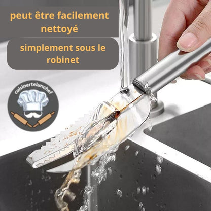 Couteau écailler compact et léger, rangement facile dans tout tiroir de cuisine