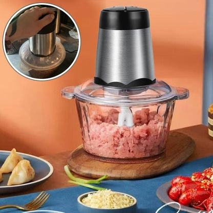 hachoir a viande electrique - avec bol en verre 2L - cuisinertelunchef