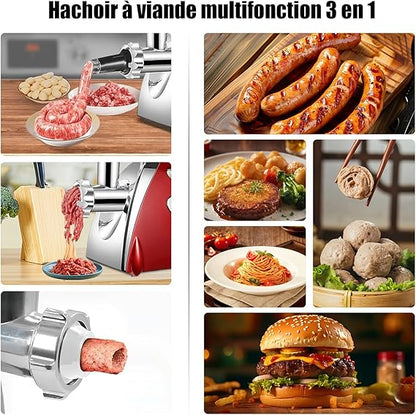 Hachoir a viande electrique rouge - cuisinertelunchef