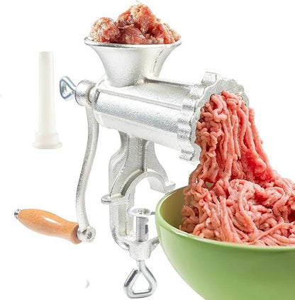 Hachoir viande polyvalence culinaire, idéal pour burgers, farces et saucisses maison