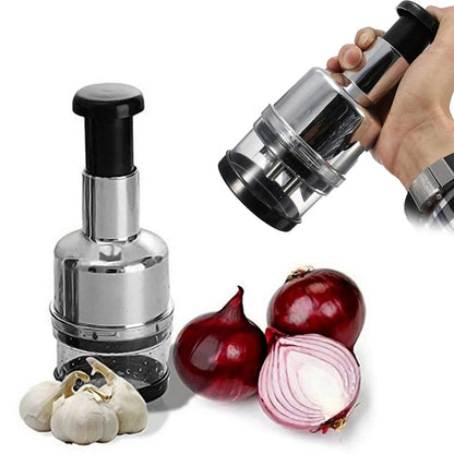 Hachoir léger compact inox, nettoyage rapide et usage quotidien sans effort