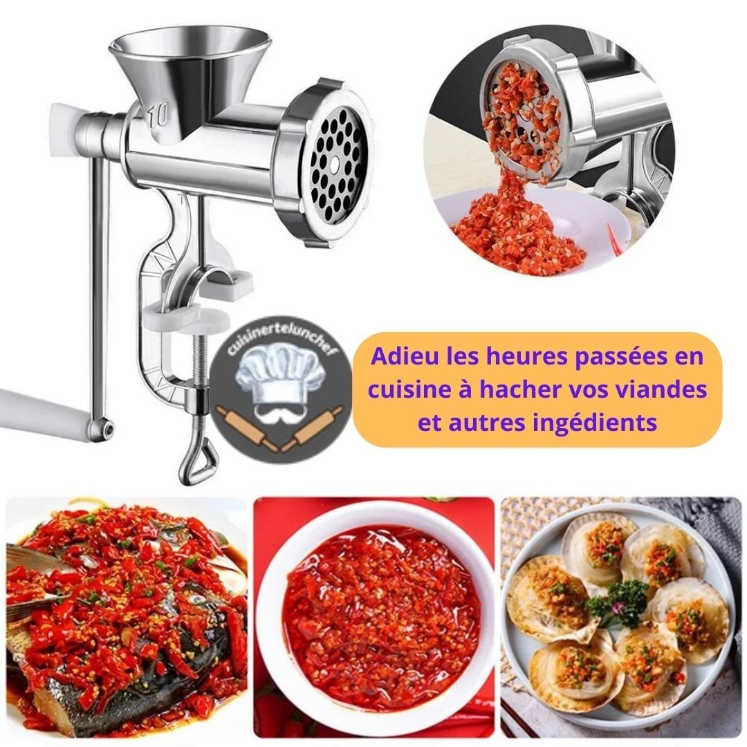 Hachoir viande polyvalence inégalée, robuste, hygiénique et facile à nettoyer