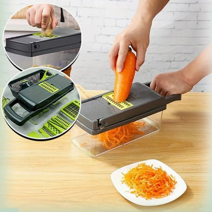 Mandoline VegiCutter 16 en 1 avec accessoires, cuisine créative et gain de temps