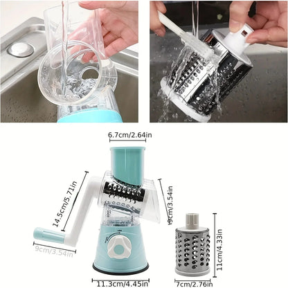Mandoline lames interchangeables, julienne, tranches et râpe en un seul ustensile