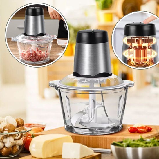 Mini Hachoir - avec bol en verre 2L - cuisinertelunchef