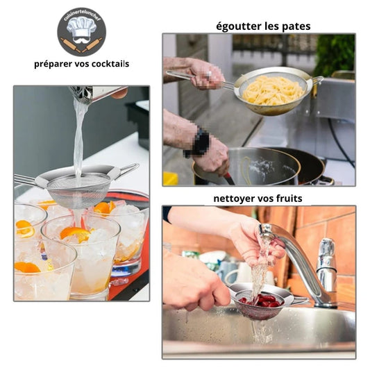 passoire en inox - mailles fines™ - cuisinertelunchef