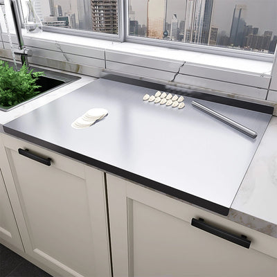 Planche a decouper - acier inoxydable - cuisinertelunchef
