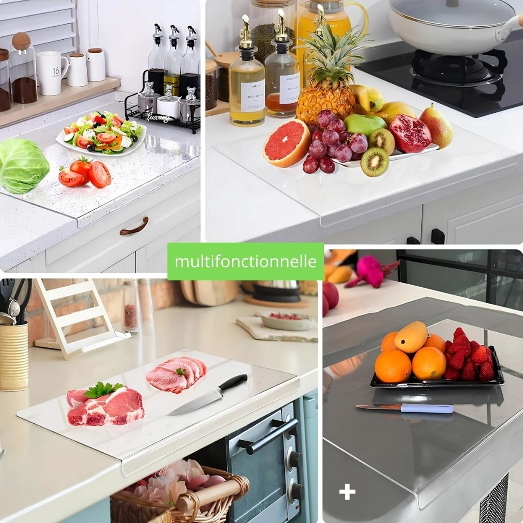 Planche à découper acrylique transparent, cadeau idéal pour cuisiniers et amateurs de design