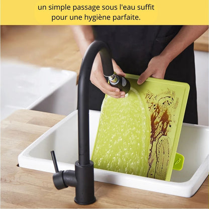 Set 4 planches code couleur avec icônes, organisation hygiénique et pratique en cuisine