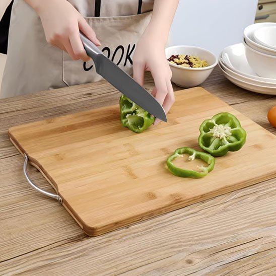 Planche à découper bois bambou, naturel, résistant et antibactérien