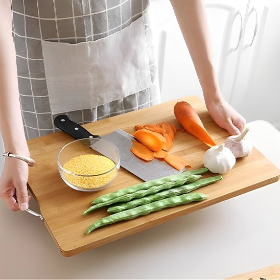Planche à découper bambou solide, matériau renouvelable et durable