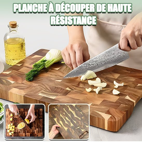Planche à découper acacia naturelle, bois exotique durable et respectueux de l'environnement