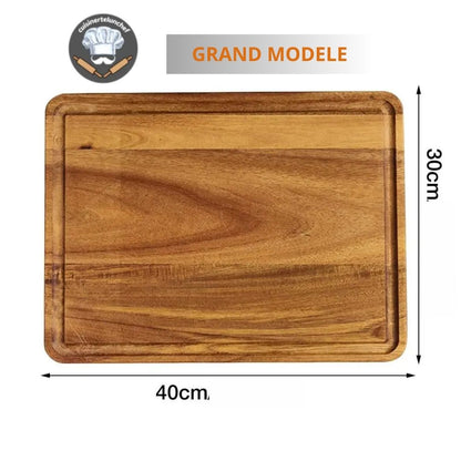 Planche à découper bois naturel élégante, idéale aussi pour présenter fromages et charcuteries