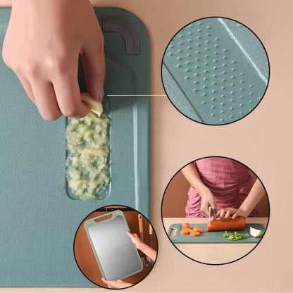 Planche double face inox et plastique, solution 2 en 1 pour une cuisine organisée et hygiénique