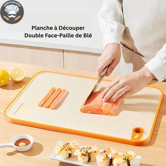 Planche à Découper Double Face Paille de Blé PP - cuisinertelunchef