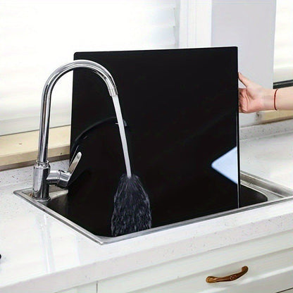 Planche acrylique noire rebord hygiénique, évite les coulures sur le plan de travail