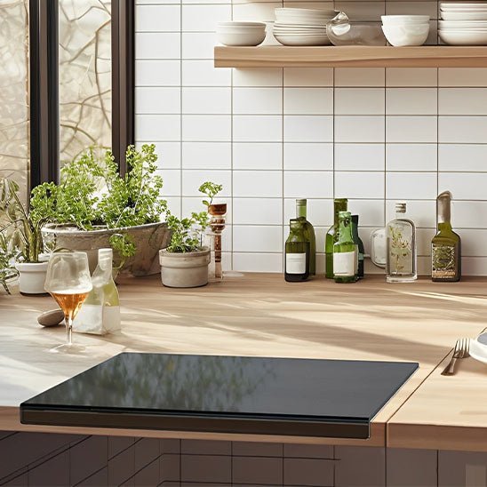 Planche à découper acrylique noire résistante, surface durable pour usage quotidien intensif
