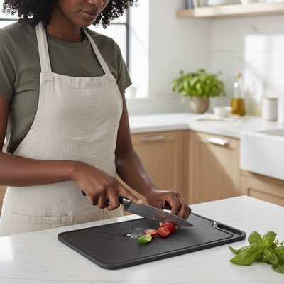 planche à découper professionnelle idéale pour les lames de couteau