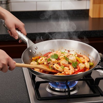 Poele wok | Qualité Pro - cuisinertelunchef