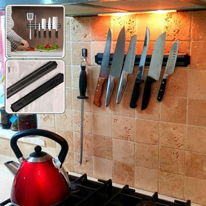 Porte couteaux sécurisé compact, économise l'espace et garde la cuisine ordonnée au quotidien