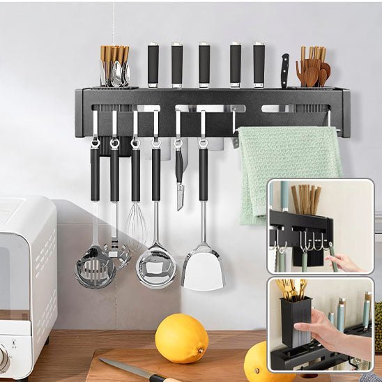 Porte couteaux support ustensiles cuisine multifonctionnel, l'accessoire indispensable pour cuisine organisée