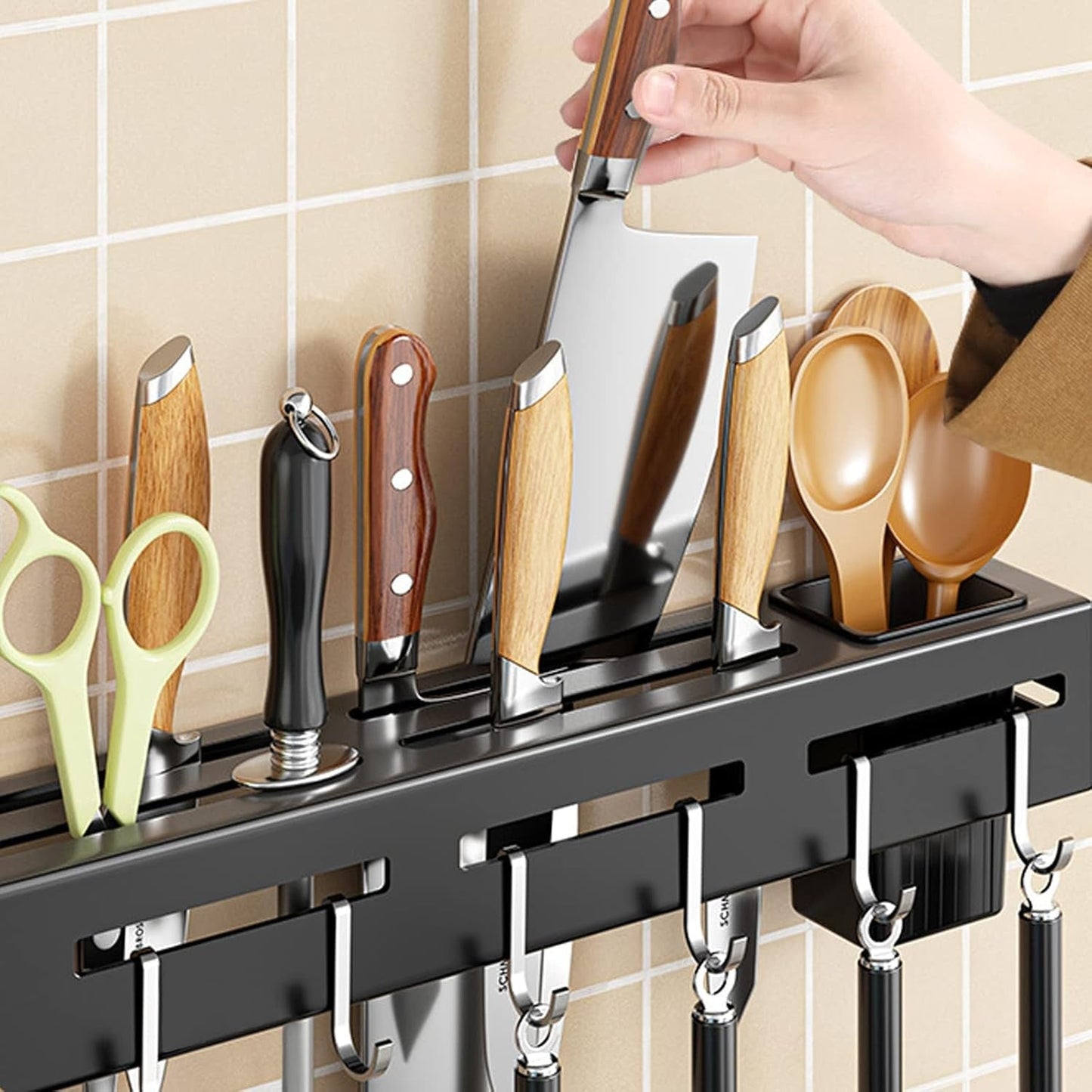 Porte couteaux support cuisine multifonctionnel, matériau robuste et durable pour usage quotidien