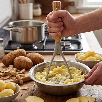 Presse-purée hygiénique inox, compatible lave-vaisselle