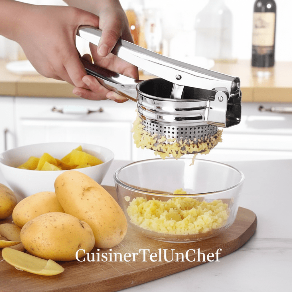 Presse-Purée Ergonomique | Confort Optimal & Purée Maison - Presse-Purée - cuisinertelunchef