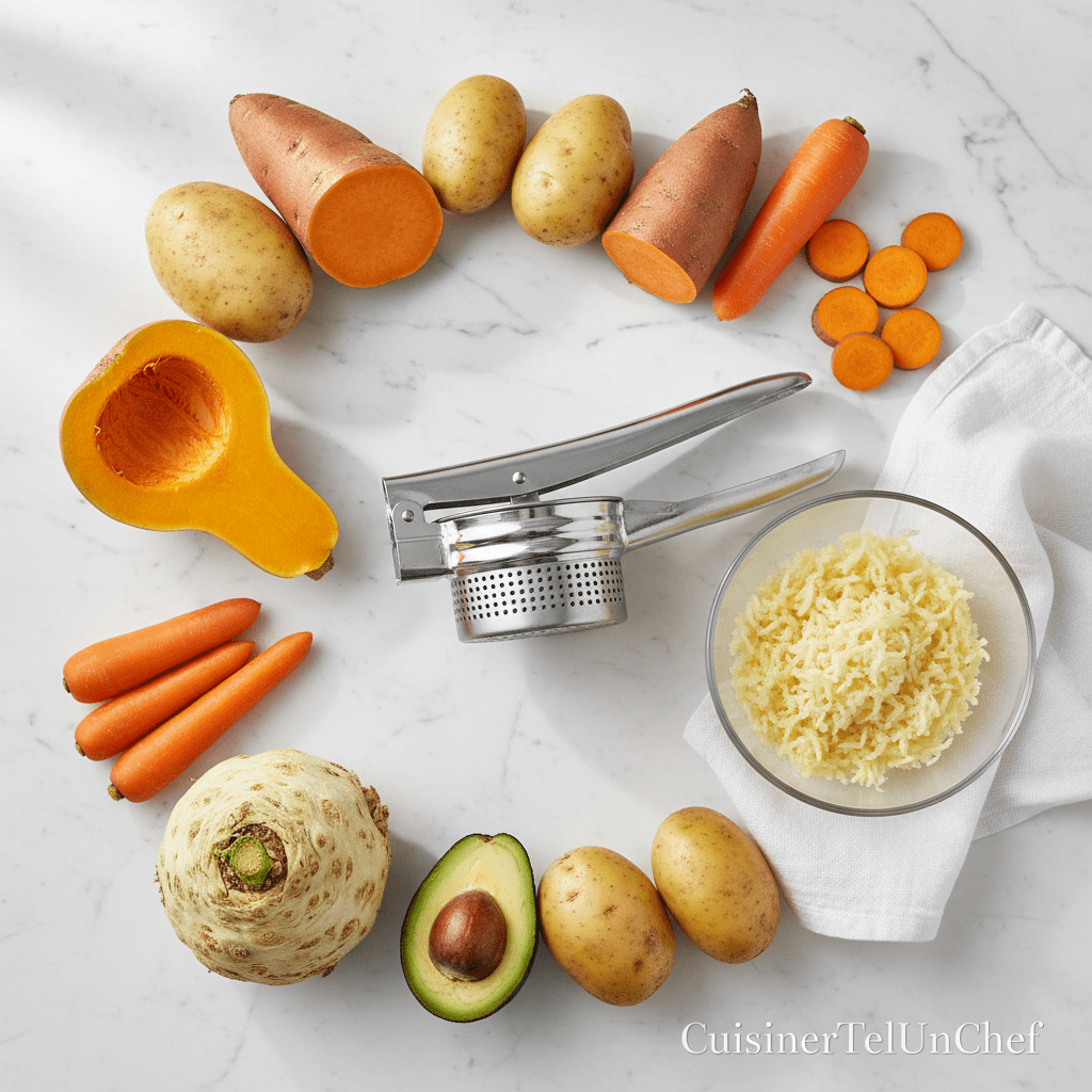 Presse-Purée Ergonomique | Confort Optimal & Purée Maison - Presse-Purée - cuisinertelunchef