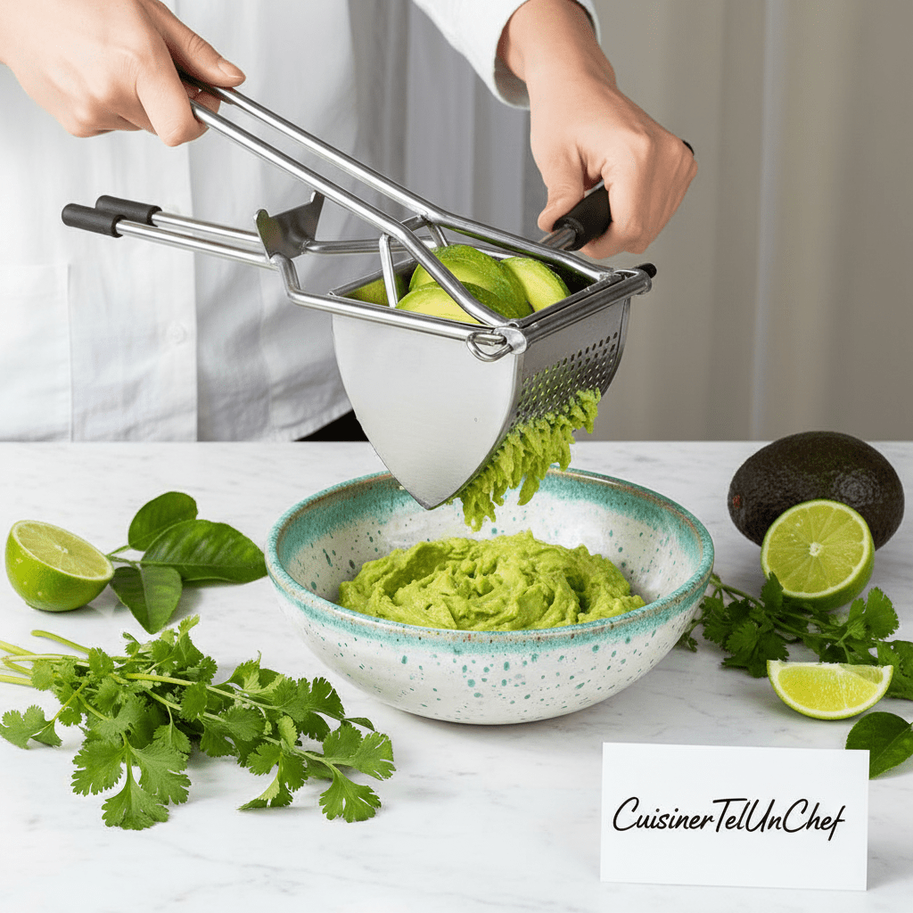 Presse-Purée Ergonomique | Poignée Antidérapante & Lisse - Presse-Purée - cuisinertelunchef