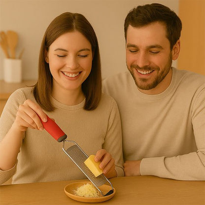 Râpe à fromage ergonomique, prise en main confortable et sécurisée