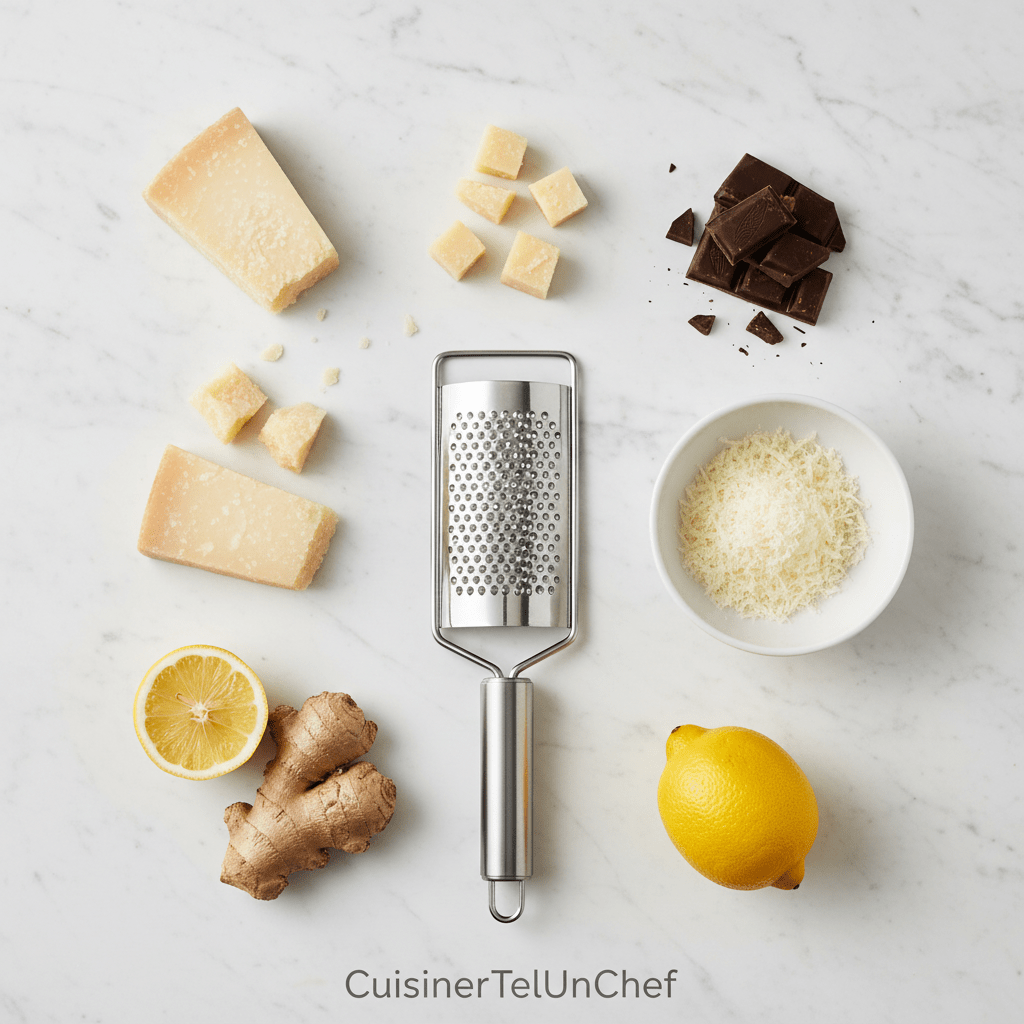Râpe à Fromage Ergonomique | Grip Confortable pour Râpage Précis - Râpe à Fromage - cuisinertelunchef