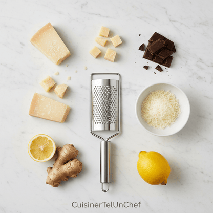 Râpe à Fromage Ergonomique | Grip Confortable pour Râpage Précis - Râpe à Fromage - cuisinertelunchef