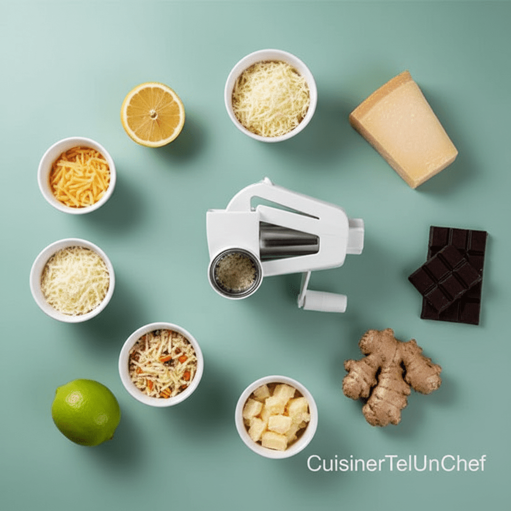 Râpe à fromage ergonomique | Poignée antidérapante pour râpage précis - Râpe à Fromage - cuisinertelunchef