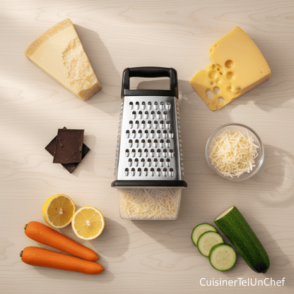 Râpe à Fromage Polyvalente | Plusieurs Grilles pour Tous les Fromages - Râpe à Fromage - cuisinertelunchef