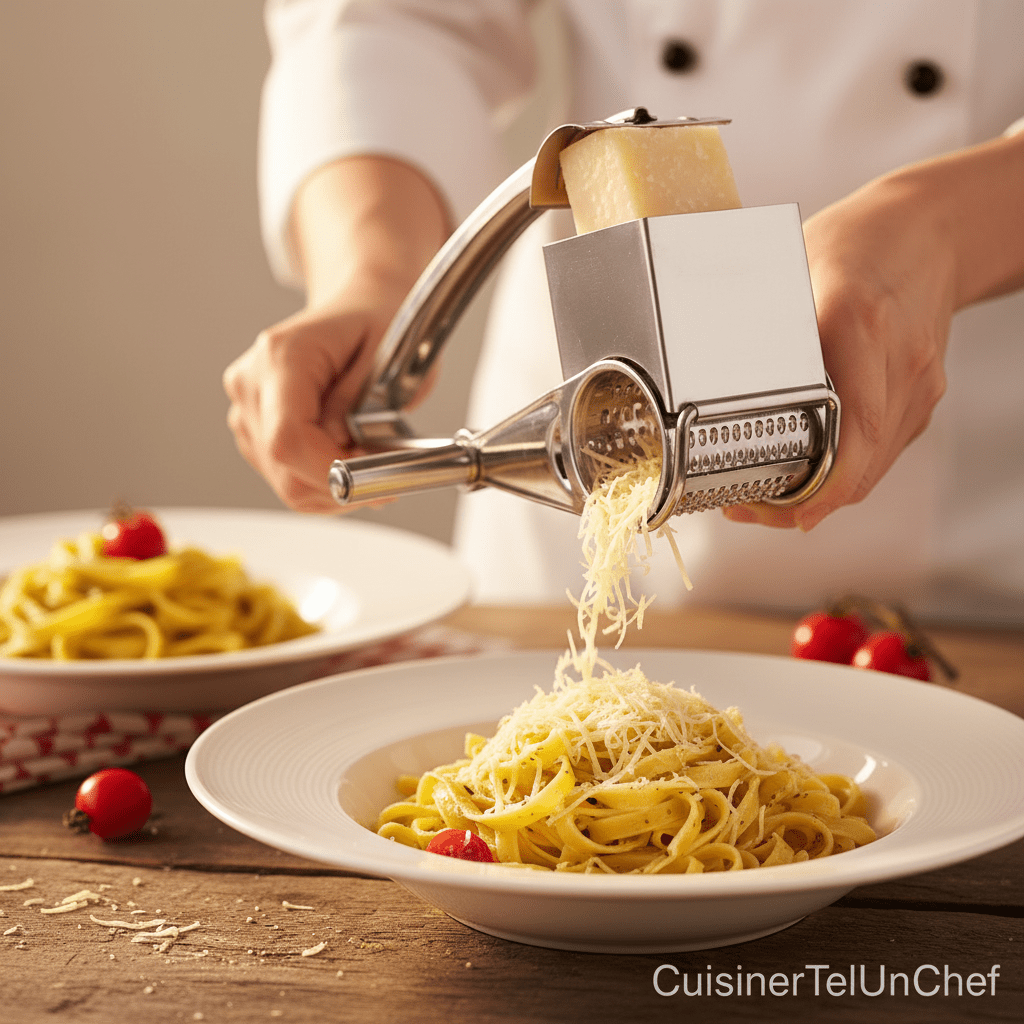 Râpe à Fromage Pro Ergonomique | Qualité Chef Maison - Râpe à Fromage - cuisinertelunchef