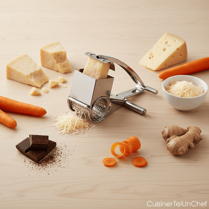 Râpe à Fromage Pro Ergonomique | Qualité Chef Maison - Râpe à Fromage - cuisinertelunchef