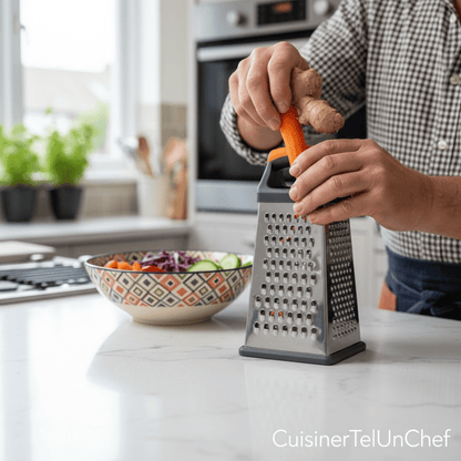 Râpe à Fromage Ultra-Tranchante | Râpage Rapide et Sans Effort - Râpe à Fromage - cuisinertelunchef