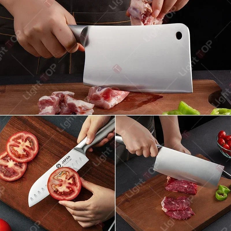Set couteaux cuisine avec bloc de rangement design, élégant et fonctionnel pour cuisine moderne