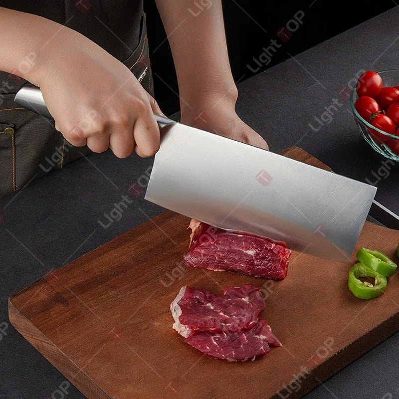 Set couteaux cuisine bloc design, chaque lame conçue pour une tâche précise