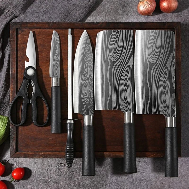 Set couteaux Santoku japonais complet, le couteau du chef pour chaque préparation