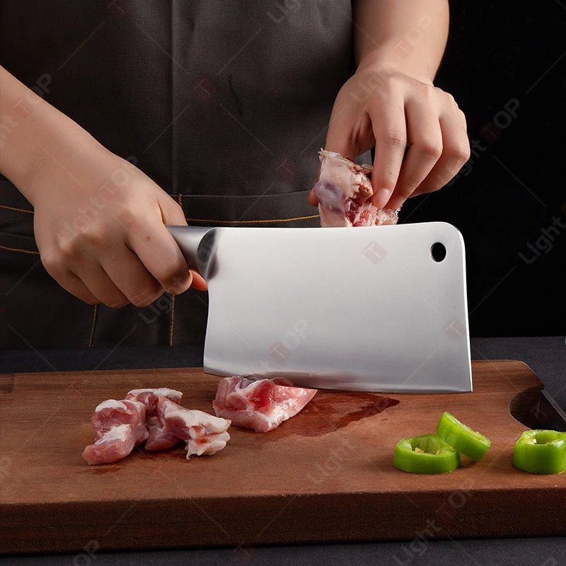 Set couteaux cuisine inox intégral, design épuré et moderne pour cuisine contemporaine