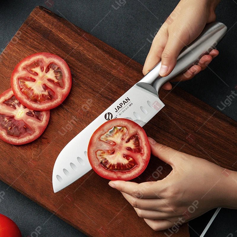 Set couteaux manche inox intégral, résistant à la corrosion et au lave-vaisselle