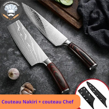 Set couteaux Duo Slice deux lames polyvalentes, indispensable pour cuisine quotidienne
