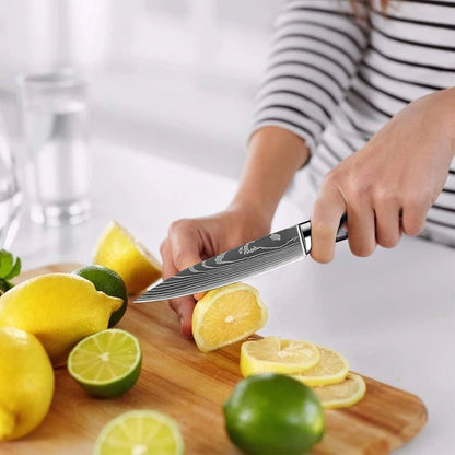 Couteaux cuisine précision japonaise, manche ergonomique et lame ultra-tranchante