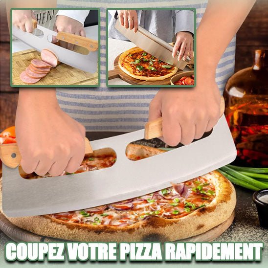 Coupe-pizza professionnel, découpe nette et précise en un seul geste